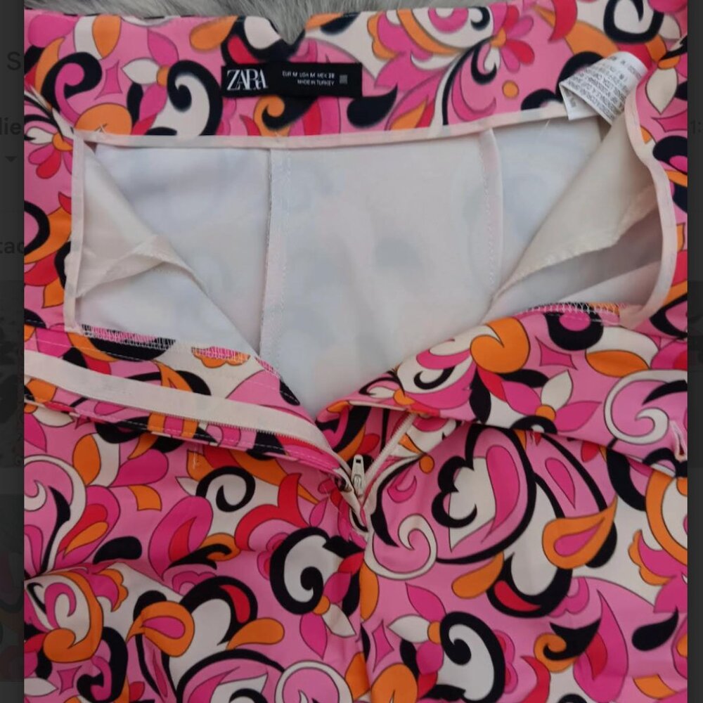 Zara Modern Paisley Print Ankle Pants - Picture 4 of 9